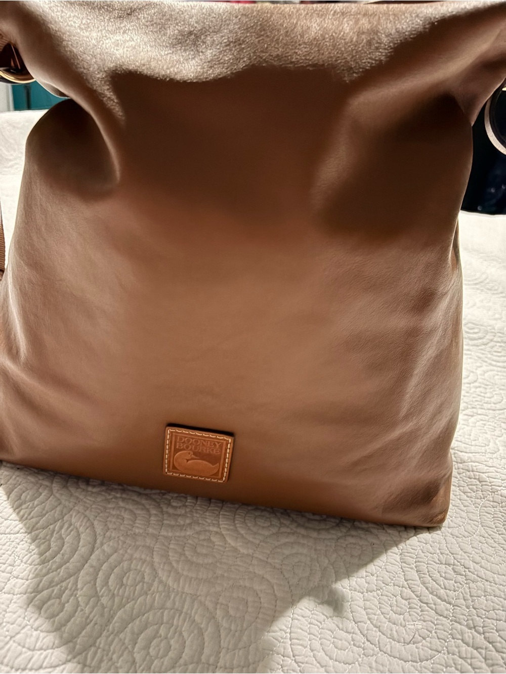 Dooney & Bourke Chestnut Brown Leather Shoulder Tote